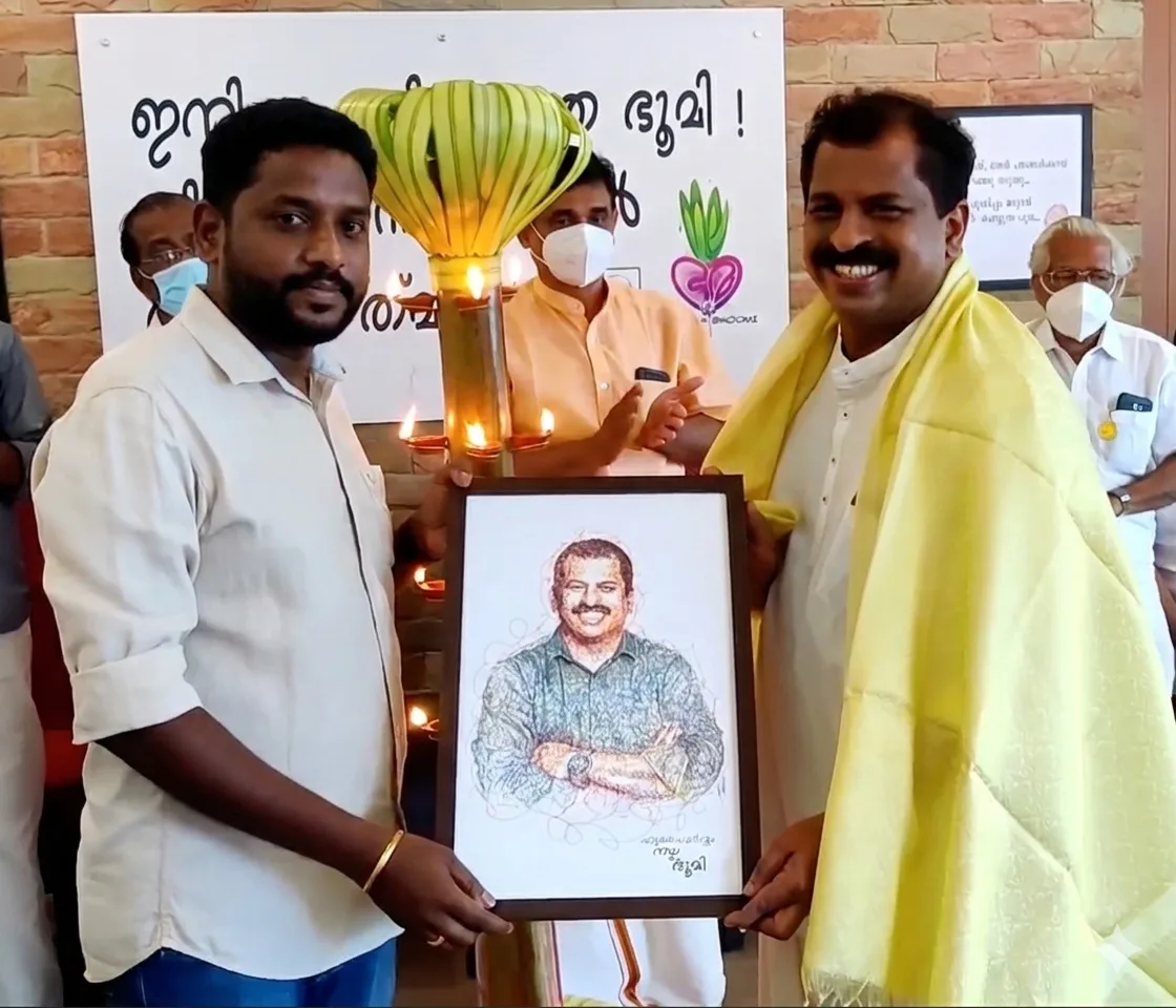 Chef Suresh Pillai inaugurating Nalla Bhoomi Restaurant in Karunagappally
